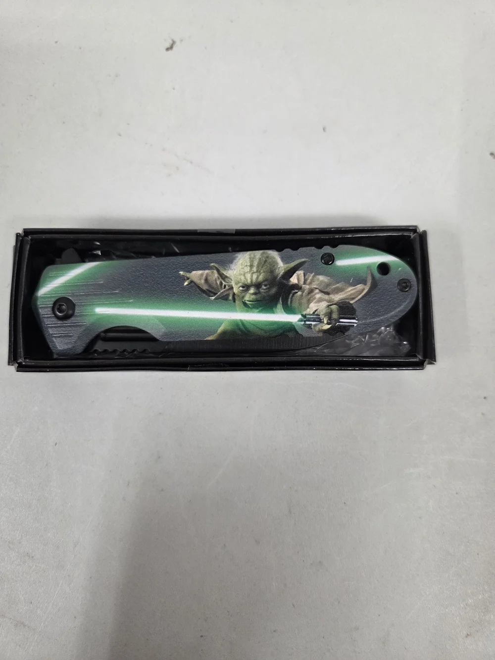 Black & Green Character Folding Knife - Gaming Themed